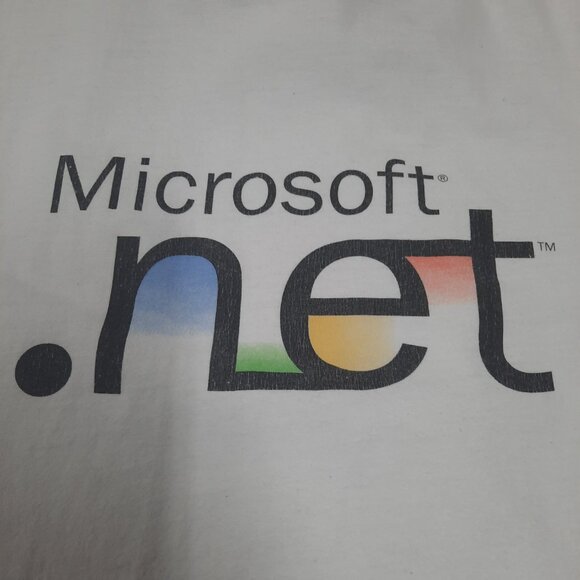 Vintage Y2K Microsoft Net Promo T-shirt Men's Size XL White 2002 Double Sided - Picture 4 of 9